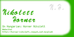 nikolett horner business card